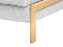 Set da salotto 3 posti EDLAND Tessuto Grigio chiaro con Panca