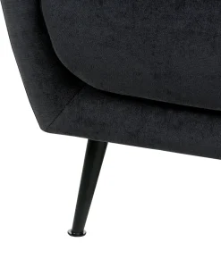 Set da salotto 3 posti EIBY Ciniglia Nero