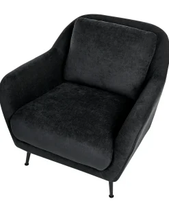 Set da salotto 3 posti EIBY Ciniglia Nero