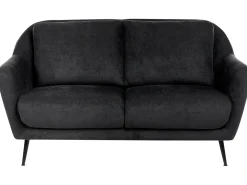 Set da salotto 3 posti EIBY Ciniglia Nero
