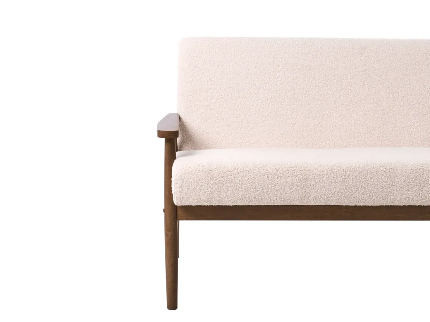 Set da salotto 6 posti ESRUM Bouclé Marrone scuro/Beige