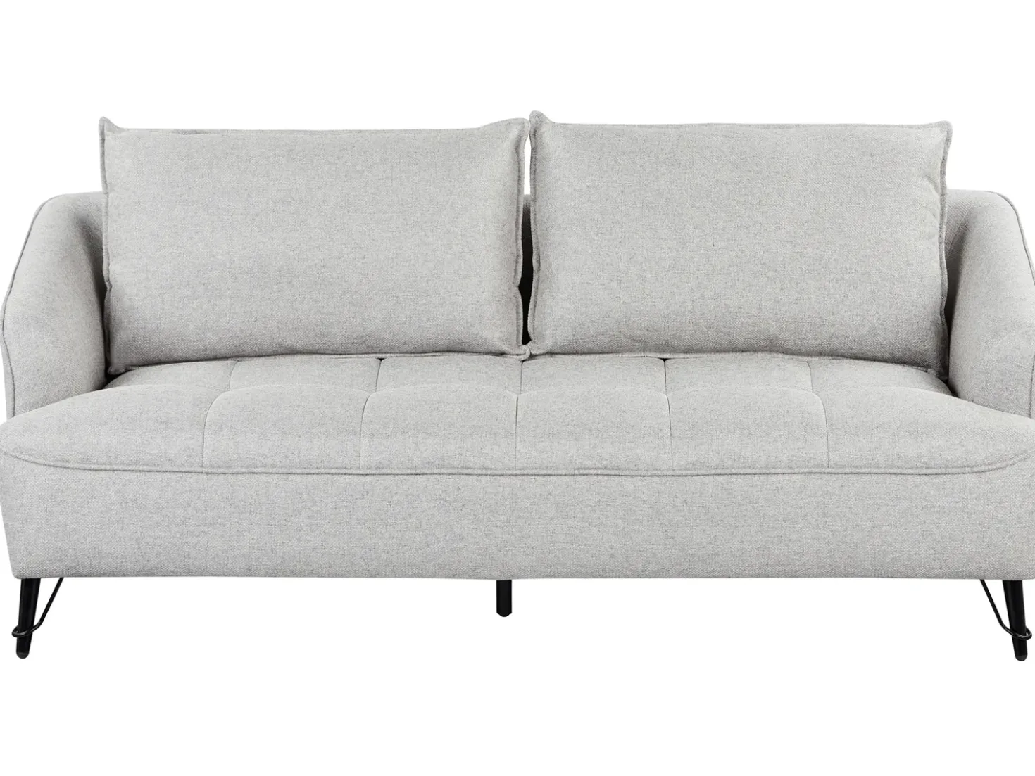 Set da salotto 5 posti HOBRO Tessuto Grigio chiaro