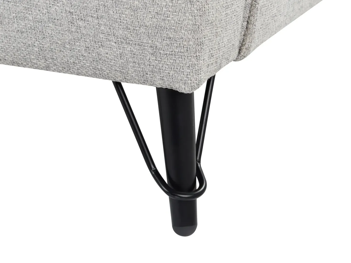 Set da salotto 5 posti HOBRO Tessuto Grigio chiaro