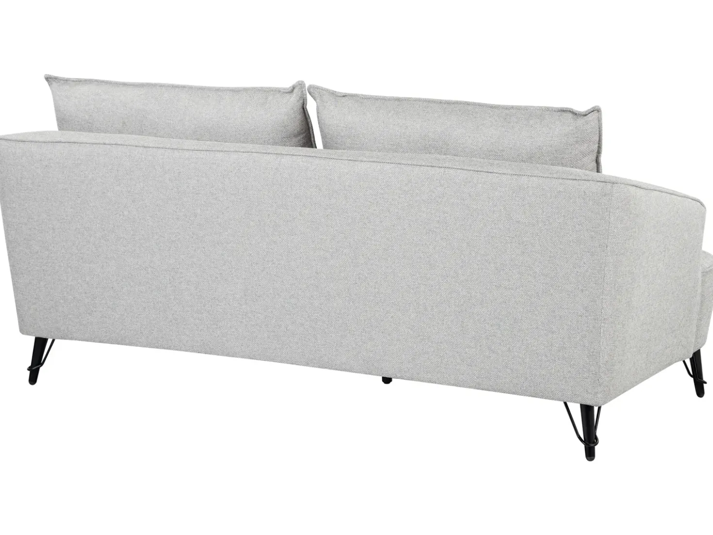 Set da salotto 5 posti HOBRO Tessuto Grigio chiaro
