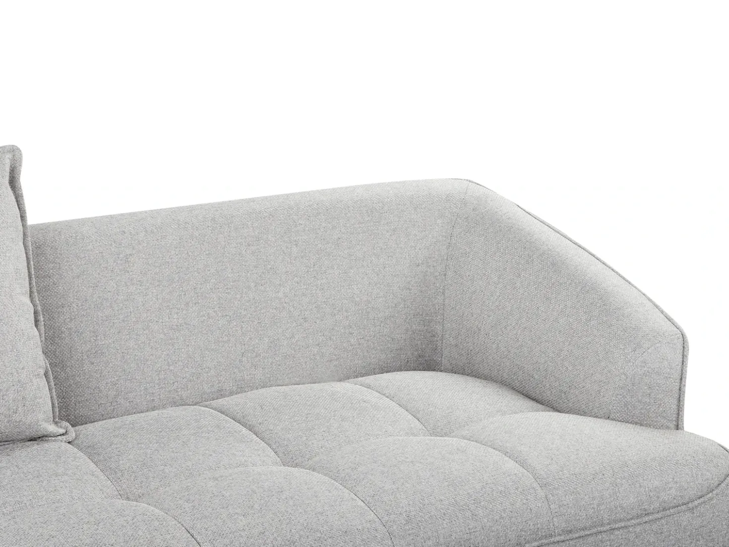 Set da salotto 5 posti HOBRO Tessuto Grigio chiaro