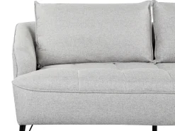 Set da salotto 5 posti HOBRO Tessuto Grigio chiaro