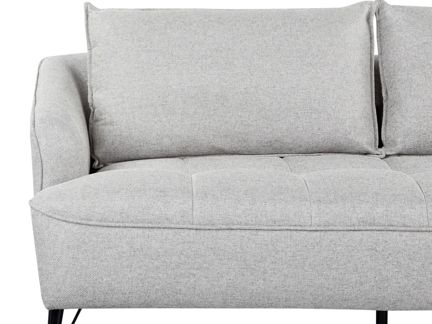 Set da salotto 5 posti HOBRO Tessuto Grigio chiaro
