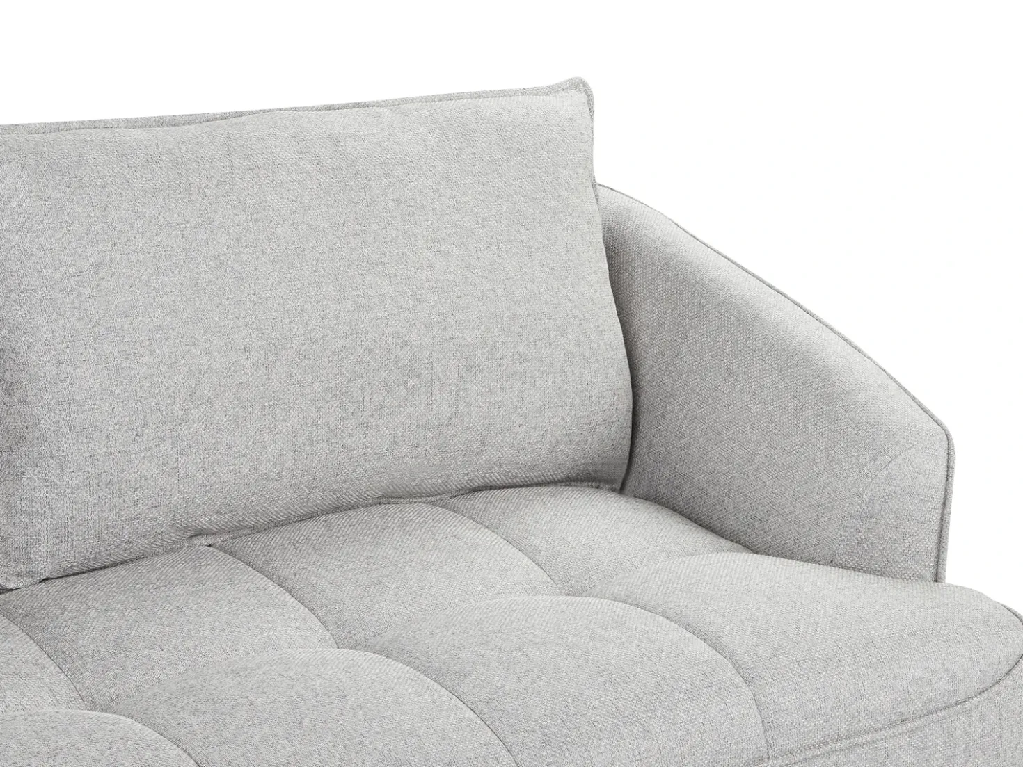 Set da salotto 5 posti HOBRO Tessuto Grigio chiaro