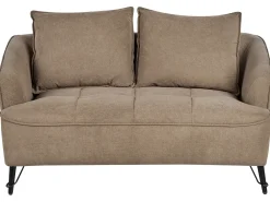 Set da salotto 5 posti HOBRO Tessuto Marrone chiaro