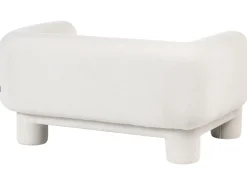 Set da salotto 6 posti HOGBO Tessuto Bianco con ottomana
