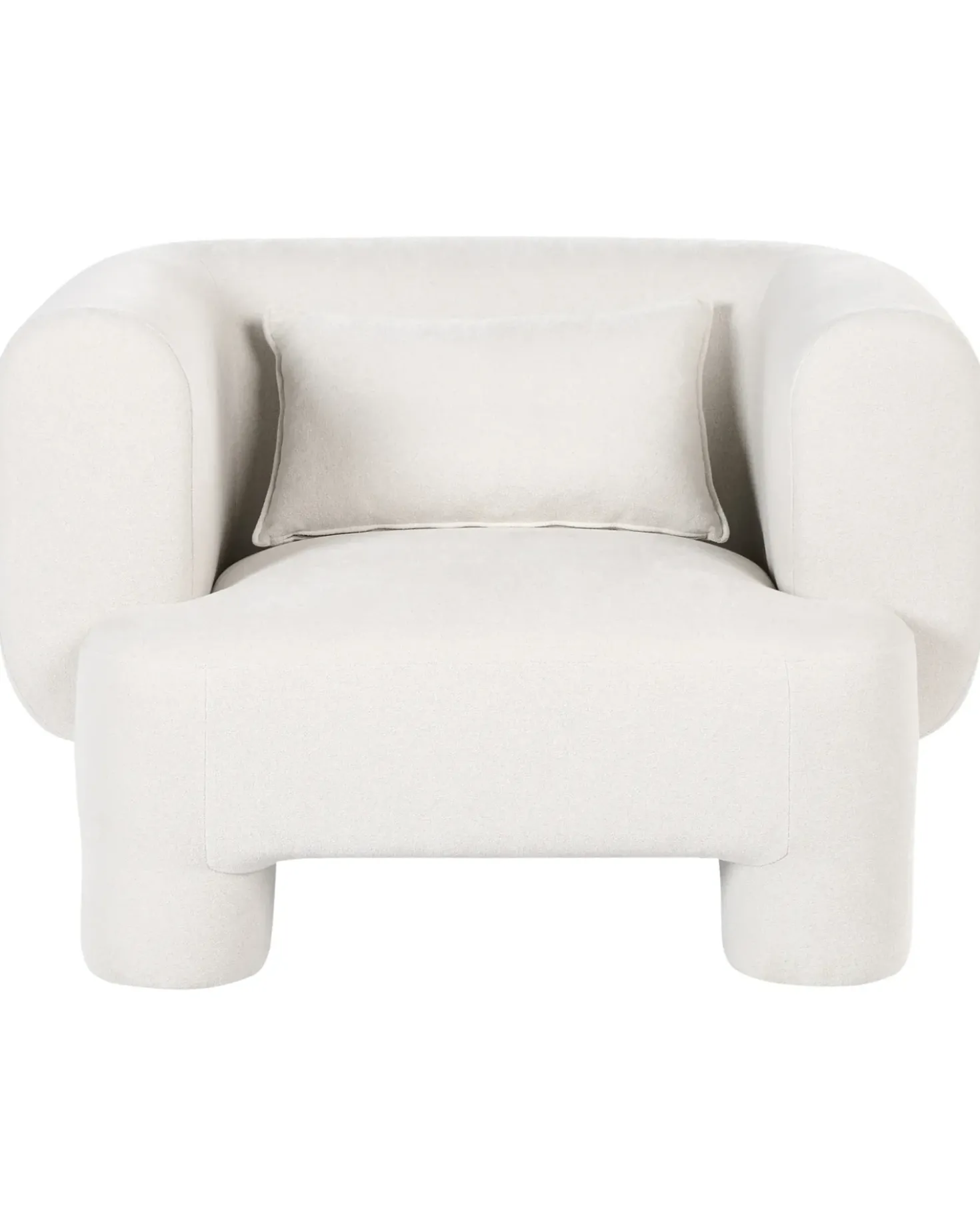 Set da salotto 6 posti HOGBO Tessuto Bianco con ottomana