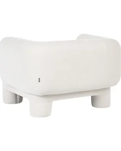 Set da salotto 6 posti HOGBO Tessuto Bianco con ottomana
