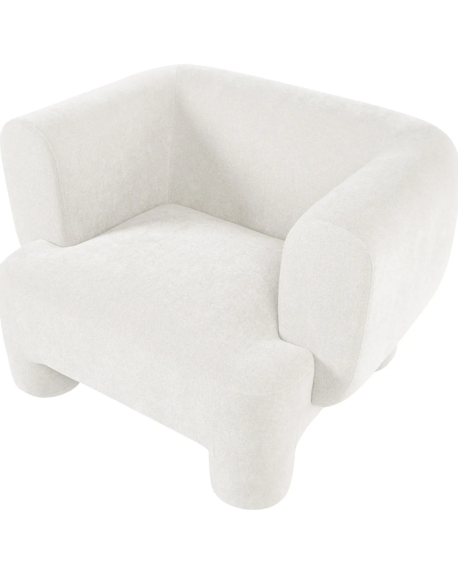 Set da salotto 6 posti HOGBO Tessuto Bianco con ottomana