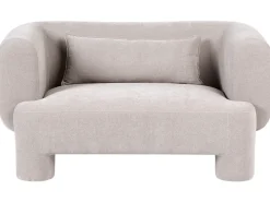 Set da salotto 6 posti HOGBO Tessuto Beige con ottomana
