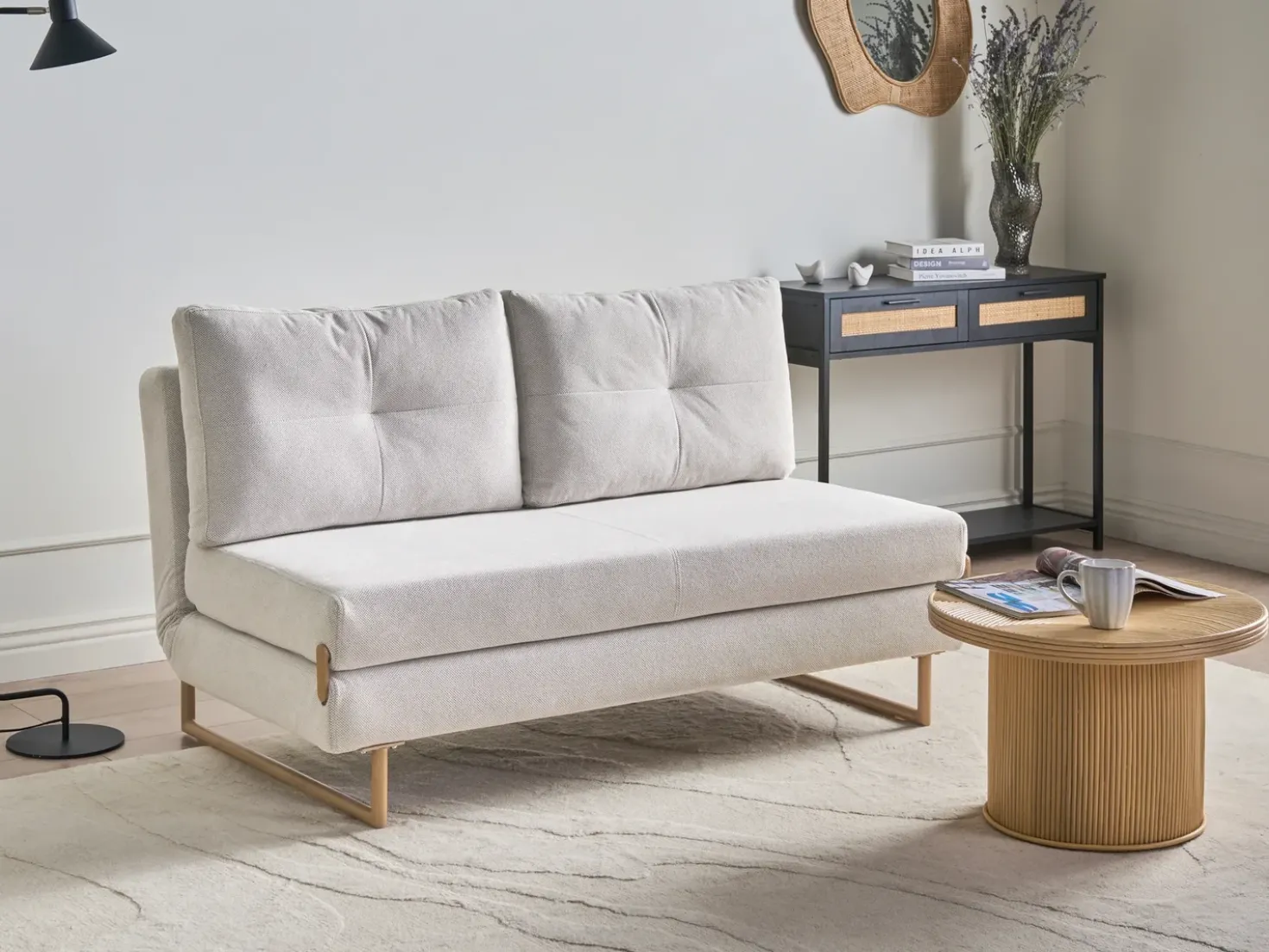 Set da salotto 6 posti JERSLEV Tessuto Bianco sporco