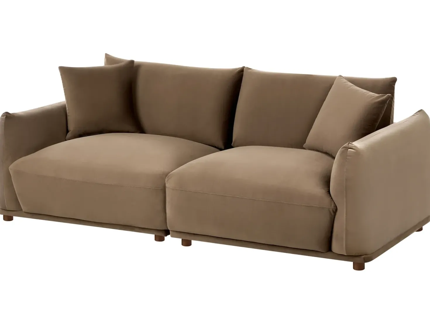 Set da salotto 5 posti JUBEK Velluto Marrone