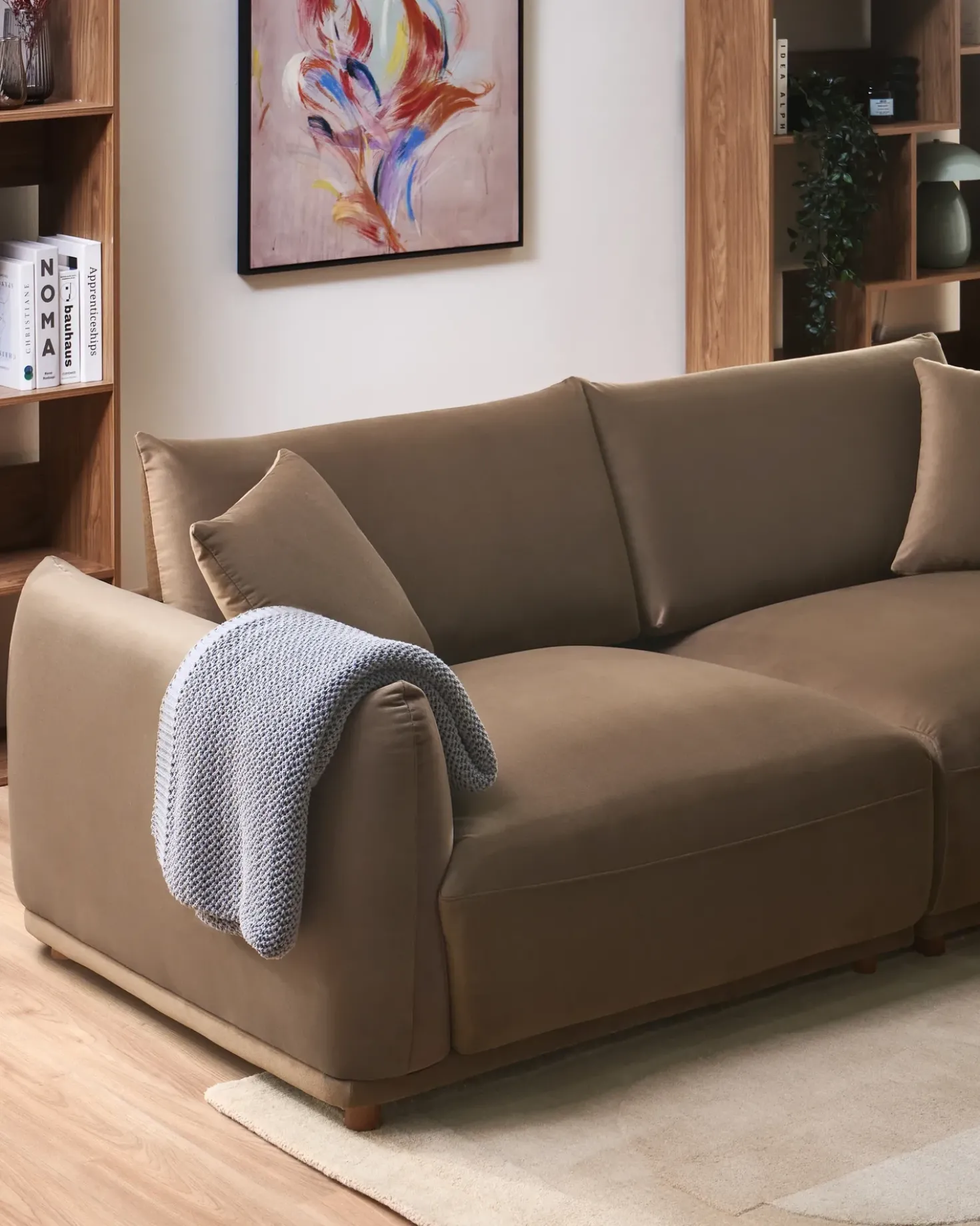 Set da salotto 5 posti JUBEK Velluto Marrone