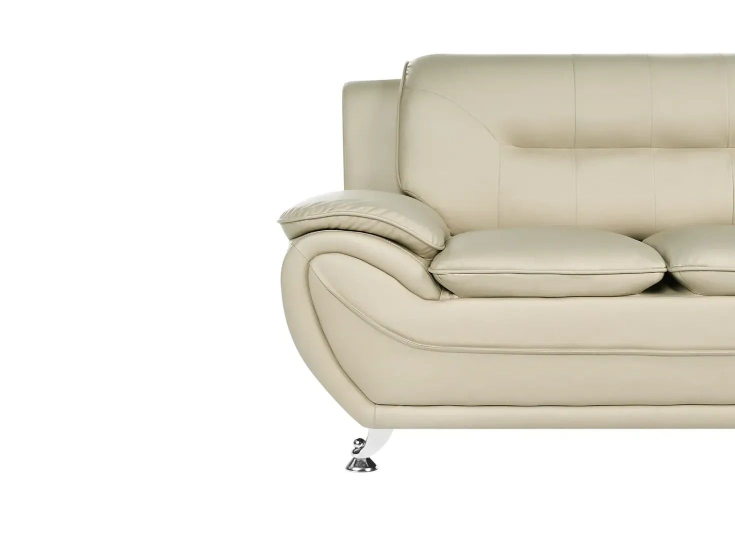 Set da salotto 6 posti LEIRA Pelle sintetica Beige