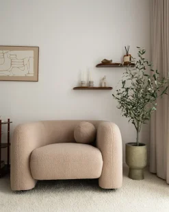Set da salotto 4 posti LEIREN Bouclé Beige
