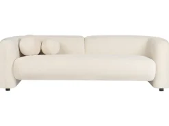 Set da salotto 5 posti LEIREN Velluto Bianco sporco