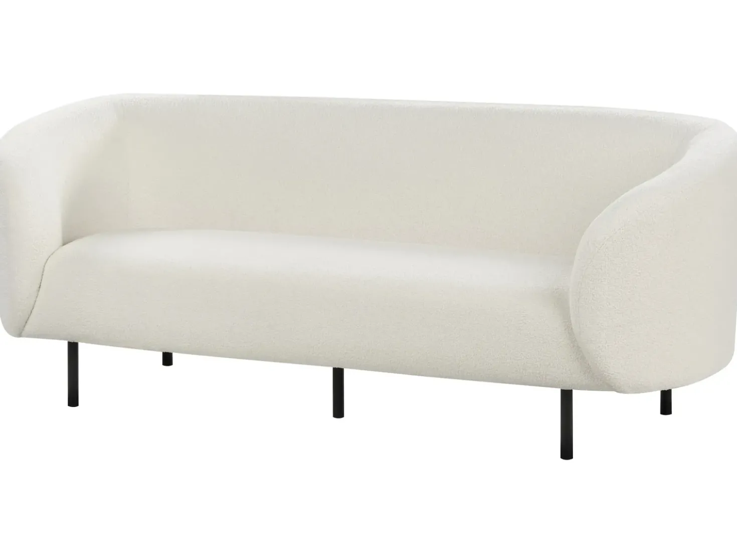 Set da salotto 6 posti LOEN Bouclé Bianco