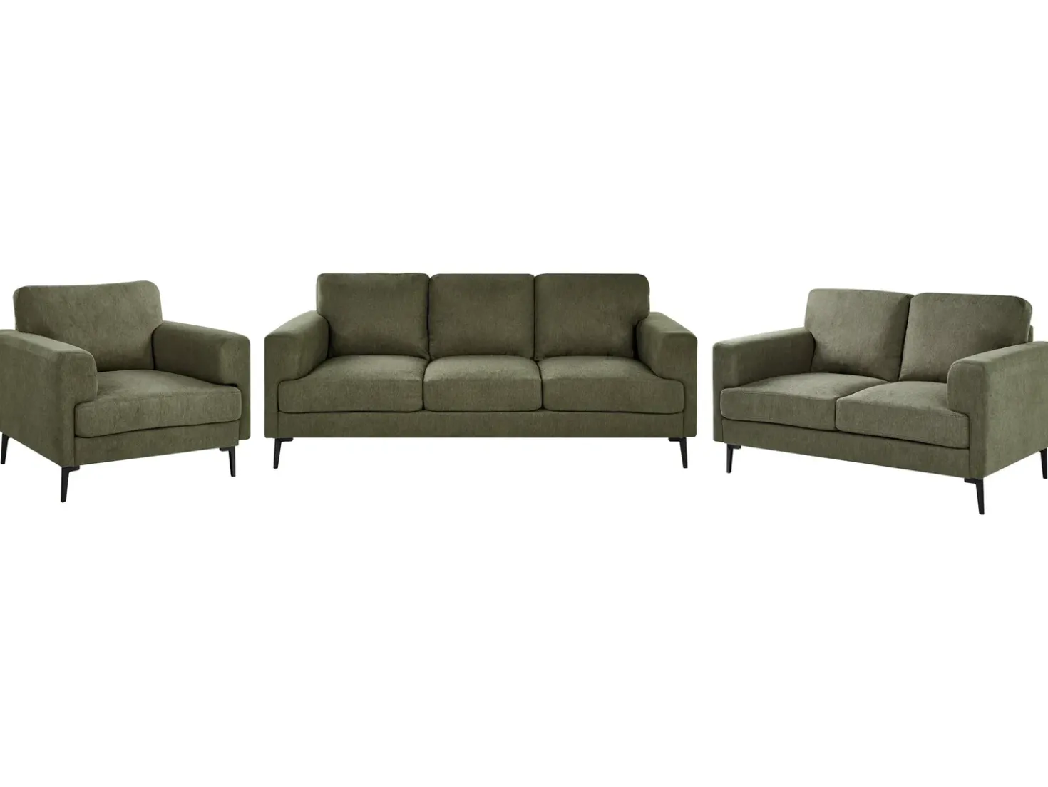 Set da salotto 6 posti LOUSTO Tessuto Verde
