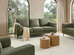 Set da salotto 7 posti LOUSTO Tessuto Verde