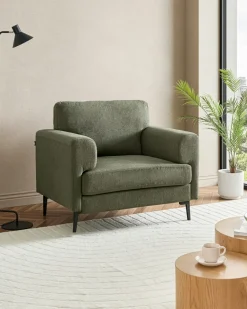 Set da salotto 7 posti LOUSTO Tessuto Verde