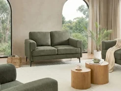 Set da salotto 7 posti LOUSTO Tessuto Verde
