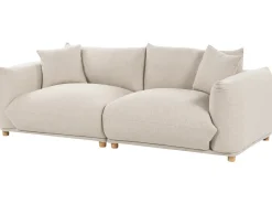 Set da salotto 5 posti LUVOS Tessuto Beige chiaro