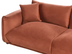 Set da salotto 5 posti LUVOS Velluto Marrone dorato