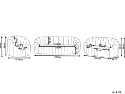Set da salotto 6 posti MALUNG Velluto Verde scuro