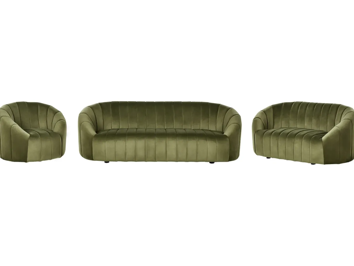 Set da salotto 6 posti MALUNG Velluto Verde scuro