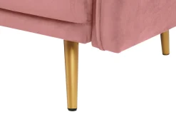 Set da salotto 5 posti MAURA Velluto Rosa