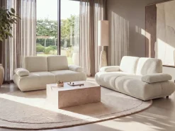 Set da salotto 5 posti NACKA Bouclé Bianco sporco