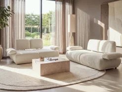 Set da salotto 5 posti NACKA Bouclé Bianco sporco