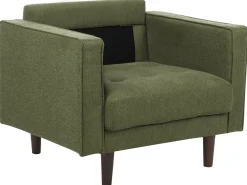 Set da salotto 4 posti NURMO Tessuto Verde scuro