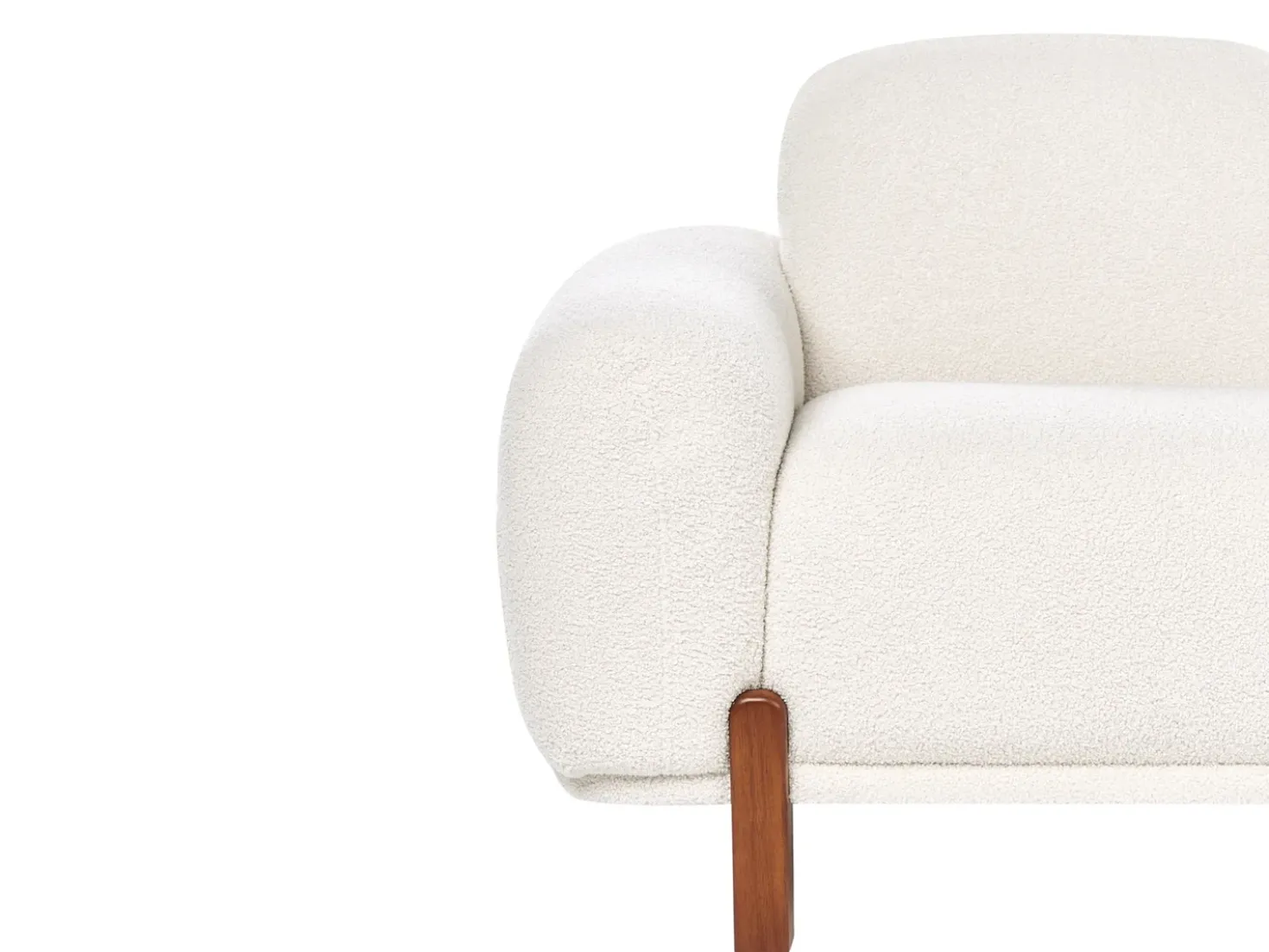 Set da salotto 4 posti ODNES Bouclé Bianco