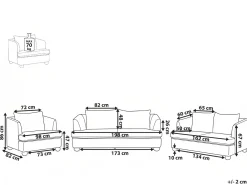 Set da salotto 6 posti RATTVIK Ciniglia Marrone