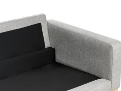 Set da salotto 5 posti SIGGARD Tessuto Grigio