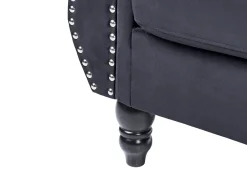 Set da salotto 5 posti SKIEN Velluto Nero