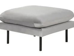 Set da salotto 5 posti VINTERBRO Velluto Grigio con ottomana