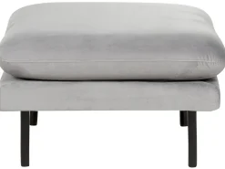 Set da salotto 5 posti VINTERBRO Velluto Grigio con ottomana