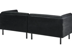 Set da salotto 5 posti VORGOD Tessuto Nero