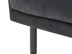 Set da salotto 5 posti VORGOD Tessuto Nero