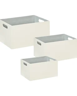 Hot Beliani Set de 3 cutii LARSA Pelle sintetica Beige