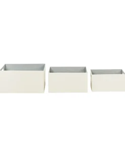 Hot Beliani Set de 3 cutii LARSA Pelle sintetica Beige