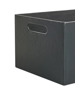Beliani Set de 3 cutii LARSA Pelle sintetica grafite Grigio
