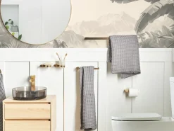 Discount Beliani Set di 6 accessori da bagno PARACAS con barre e ganci per asciugamani Oro