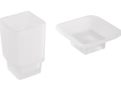 Clearance Beliani Set di 6 accessori da bagno TUMACO con barre e ganci per asciugamani Argento